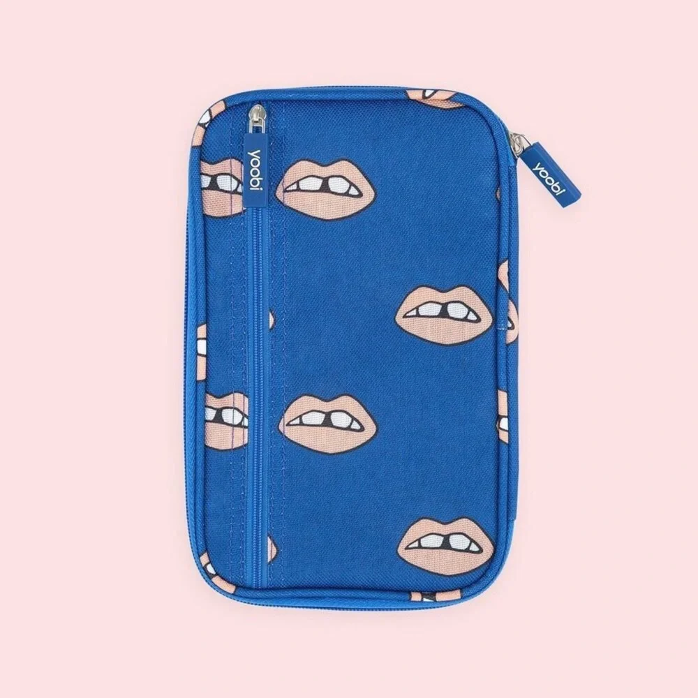Yoobi Pencil Organizer- Navy Peach Lips